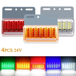 4PCS Waterproof Trailer Truck Side Marker Light External Lights Indicator Lamp Warning Tail Light Car Turn Signal Lamp 24V
