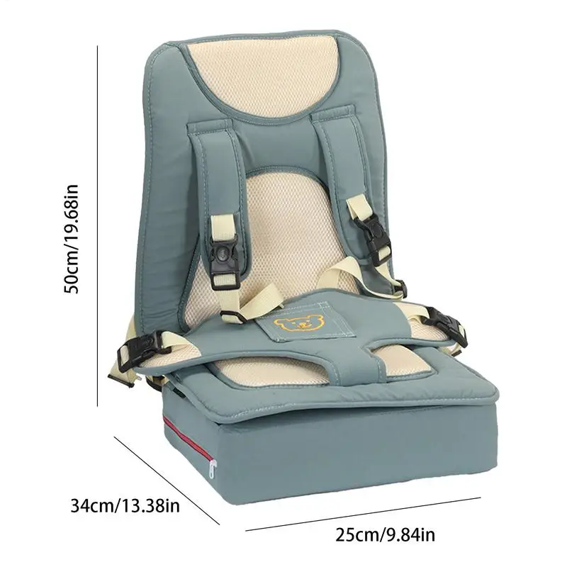 Cuscino per seggiolino auto per bambini Cuscino per cintura di sicurezza per bambini Sedia da pranzo portatile Cuscino per sedile imbottito in spugna Comfort da viaggio a lunga distanza