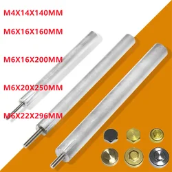 M4 M6 140/160/200/250mm Water Heater Parts Spare Replacement Parts Water Heater Magnesium Anode Rod For Electric Water Heater