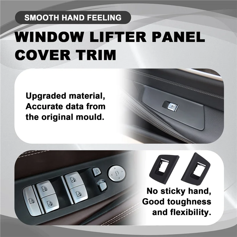 

A040-Car Interior Door Window Switch Cover For BMW 5 Series M5 G30 G31 G38 F90 2017-2020 525 528 530 540