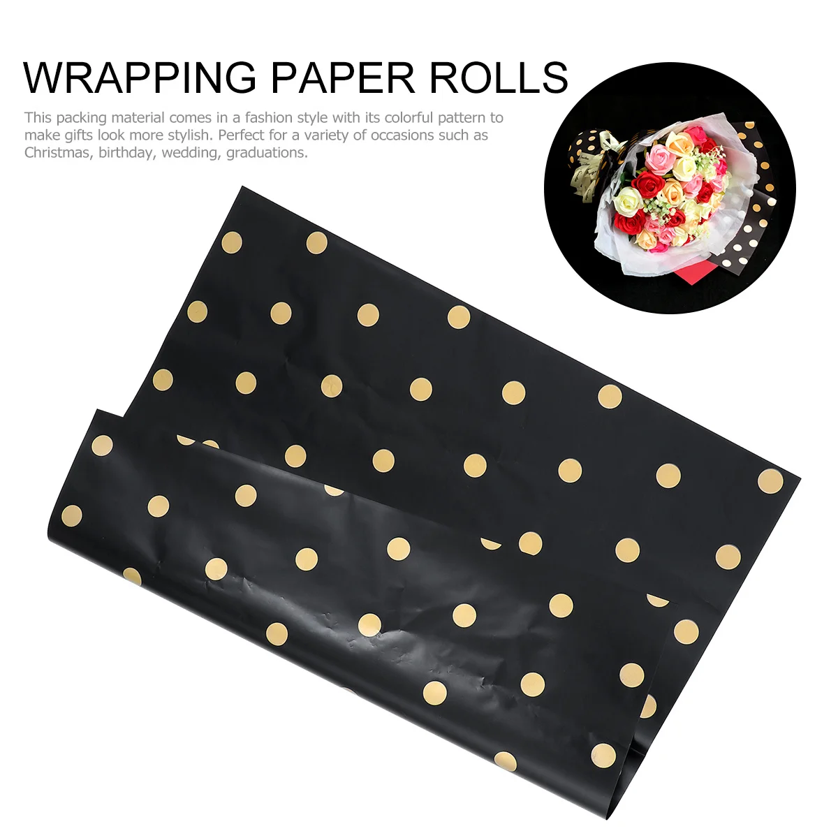 

20 шт. водонепроницаемая упаковочная бумага, креативная подарочная упаковочная бумага для дня рождения, Рождества, свадьбы, детского душа, сделай сам, рулоны для хранения ремесел