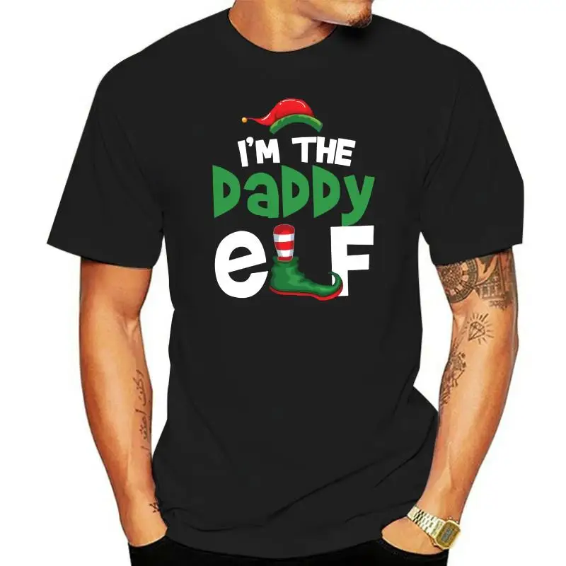 Printed I'm The Daddy Elf Christmas Family Matching PJ T-Shirt Men T Shirt Cotton tshirt O-Neck Short-Sleeve Women T-Shirt