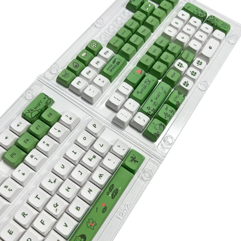 125 Keys Keycap Set Little Green For Game Mechanical Keyboard Keycaps