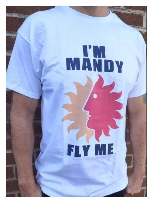 I'm Mandy Fly Me T Shirt National Airlines 10cc Miami Florida TWA Pan Am New 141