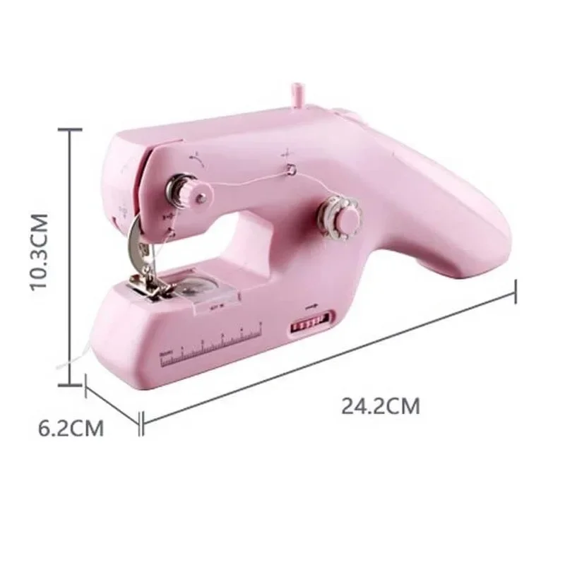 Pink/White Automatic Handheld Sewing Machine, Mini Portable Electric Cordless Sewing Machine for Adult，Simple Home Sewing Tool