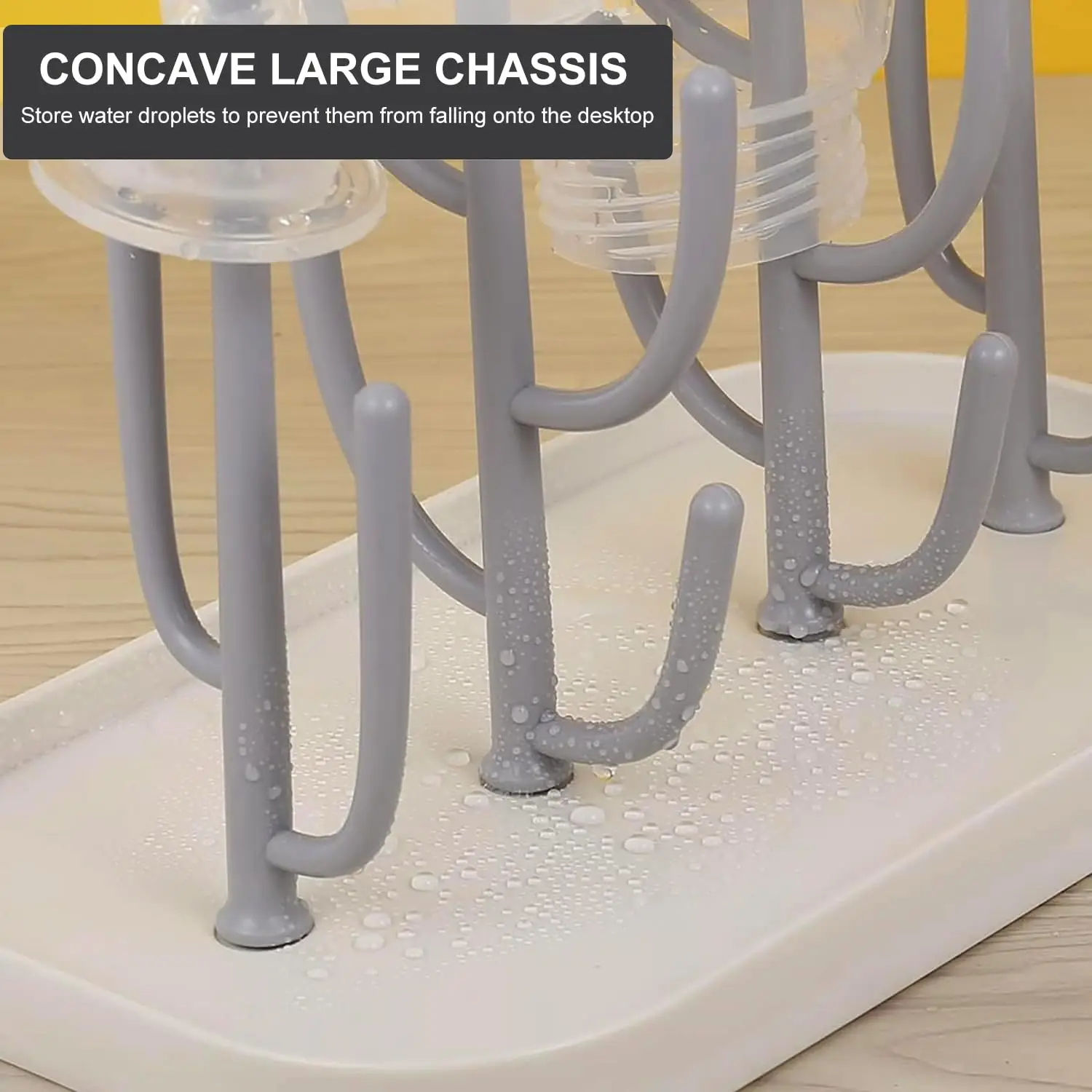 رف زجاجات خالي من الغبار رف تجفيف متعدد الوظائف قابل للطي استنزاف مصاصة مصاصة تصفية رف المياه صندوق تخزين صندوق تخزين #3