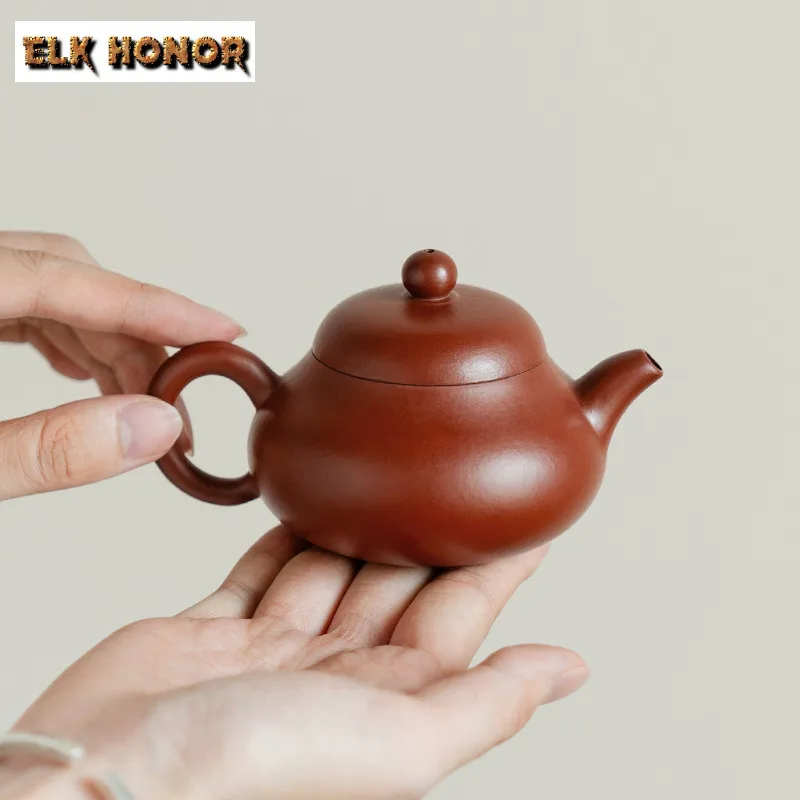 

130ml High-end Yixing Purple Clay Teapots Handmade Pear Pot Raw Ore Zhu Mud Kettle With Infuser Chinese Zisha Tea Set Drinkware