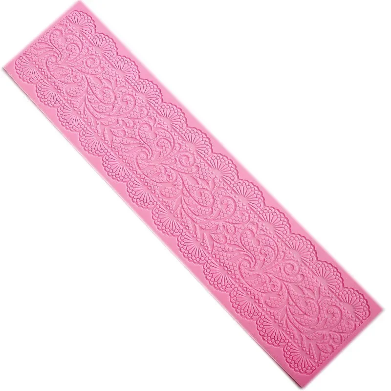 Beautiful Flower Lace Fondant Mold Lace Flower Wedding Cake Silicone Mousse Sugar Craft Icing Mat Pad Pastry Baking Tool