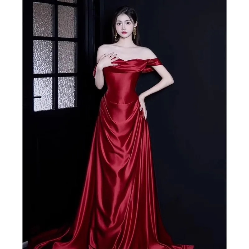 فستان سهرة B-023 طراز راقي للسيدات، أنيق ونبيل للولائم، حفل التخرج، فستان للبالغين