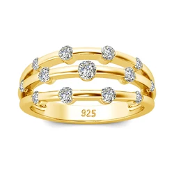 Habilitado moissanite anéis para mulheres sólido 925 prata esterlina eternity band jóias de casamento presente para menina passagem teste de diamante