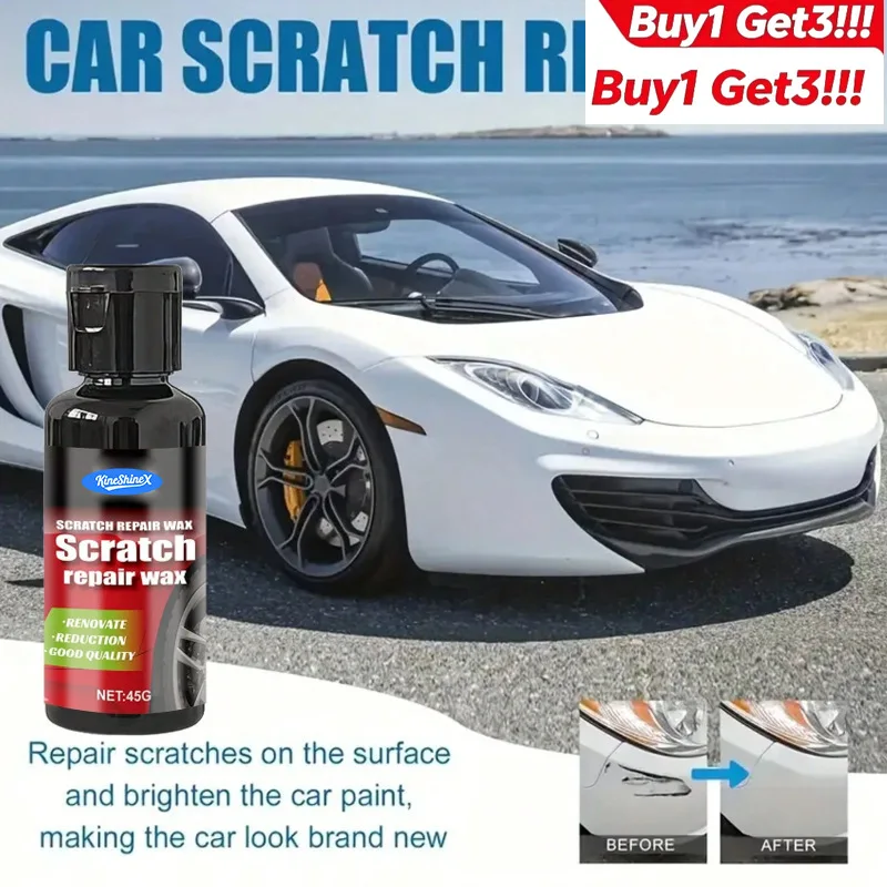 Cera para Pulir Pintura Jing Auto: Crema Reparadora Profunda para Eliminar Arañazos, Agente de Pulido Blanco y Negro para Pintura Inglesa Pura