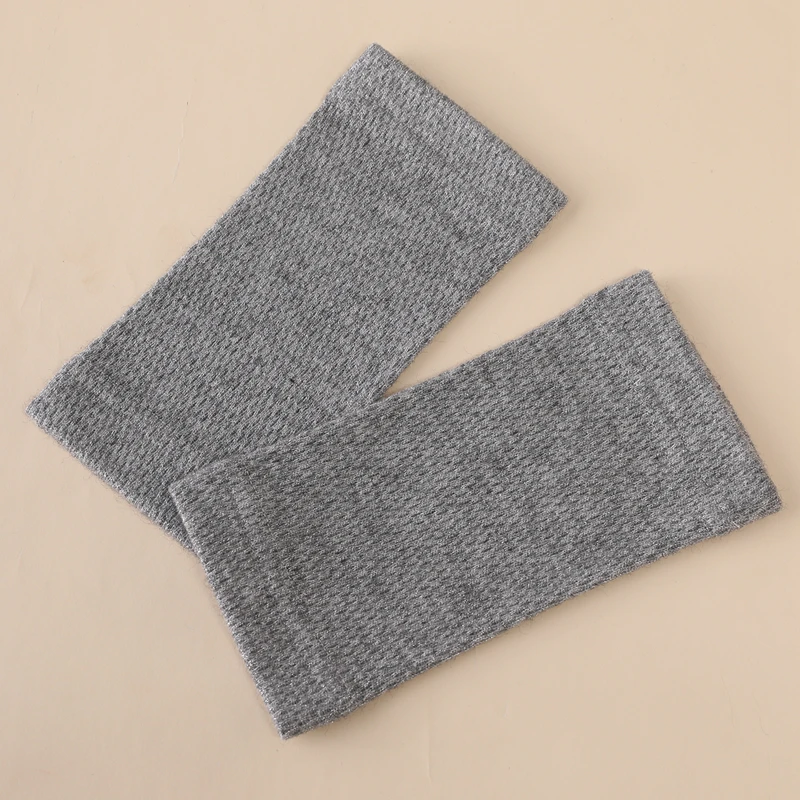 Women Metallic Silver Yarn Short Knit Wrist Warmers Unisex Solid High Stretch Fake Sleeve Cuffs Winter Arm Cuffs Daily Wear
