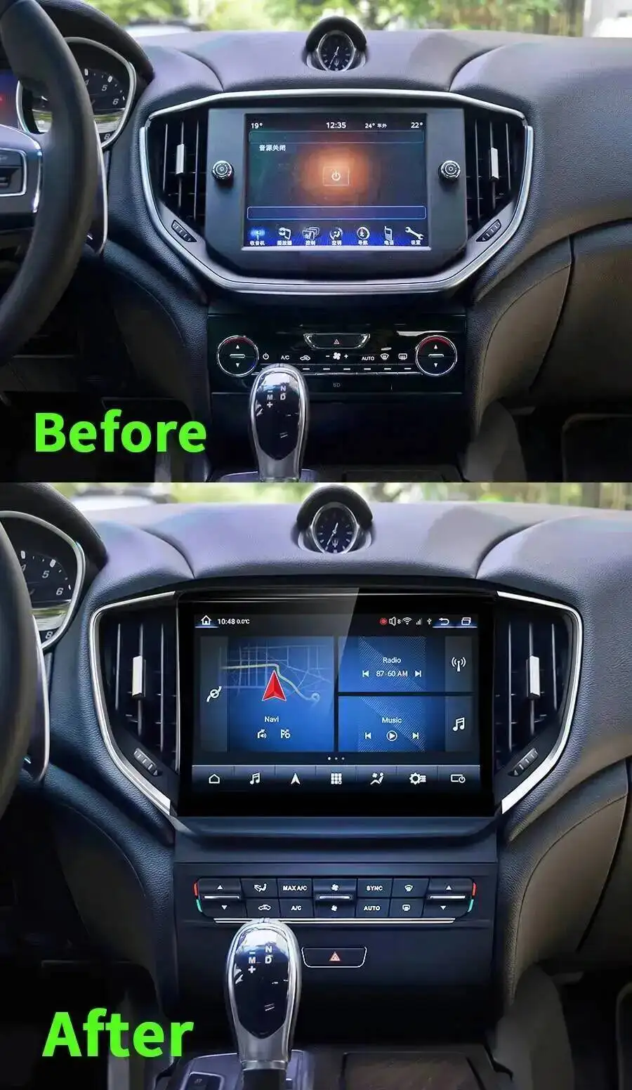 Android GPS Stereo 4G WiFi Head Unit Autoradio Multimedia Player für Maserati Ghibli 2014-2020 10,26 Zoll gebogener Bildschirm CarPlay – Detail 7