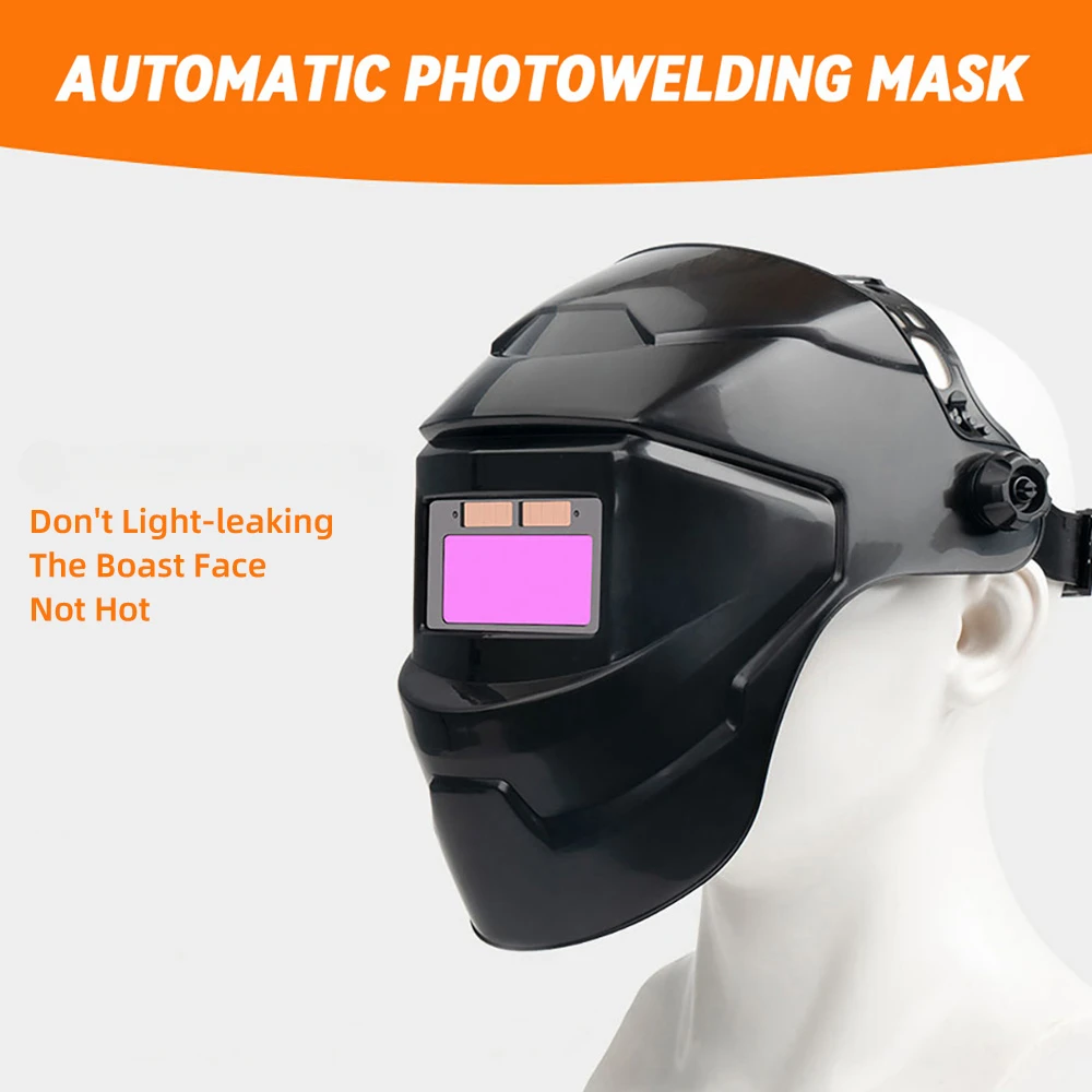 Welding Helmet/Face Mask Chameleon Large Angle Classic, Solar Automatic Dimming Welding, Large Arc Welding, Grinding And Cutting