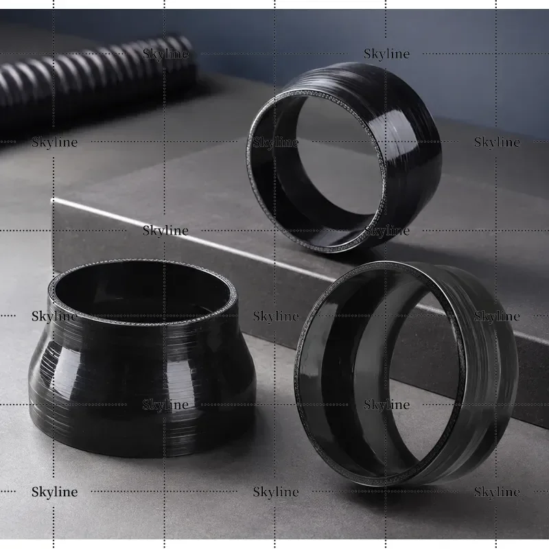 Black Silicone 5 Inch To 4 Inch Straight Hose Reducer Turbo Coupler 127mm To 102mm 3 Ply