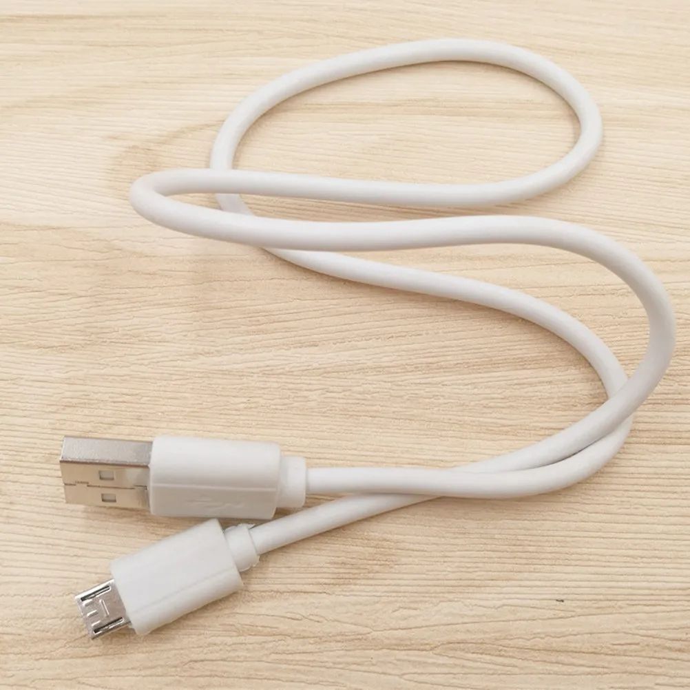 USB Cable USB 2.0 High Speed Charging Cord White Plastic Compact Charge Cable for Device Office Home Travel Use