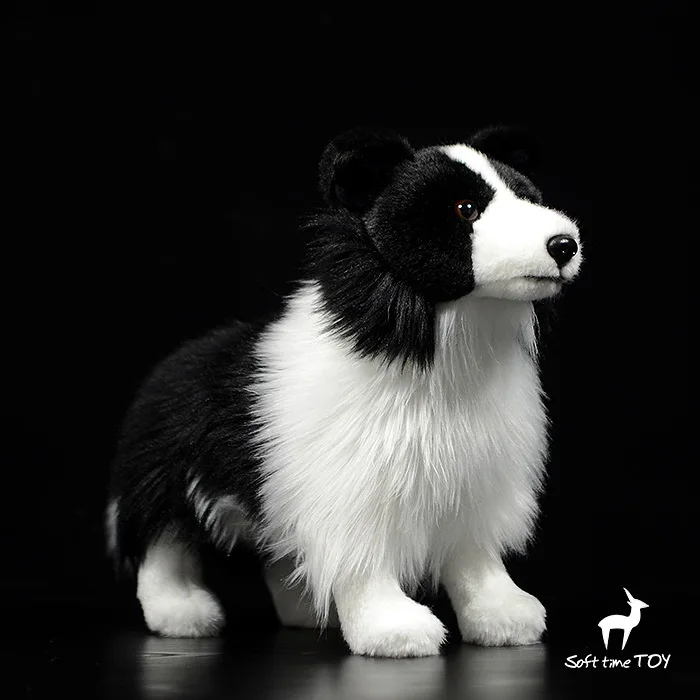 new simulation plush black dog toy high quality shepherd doll gift about 28cm