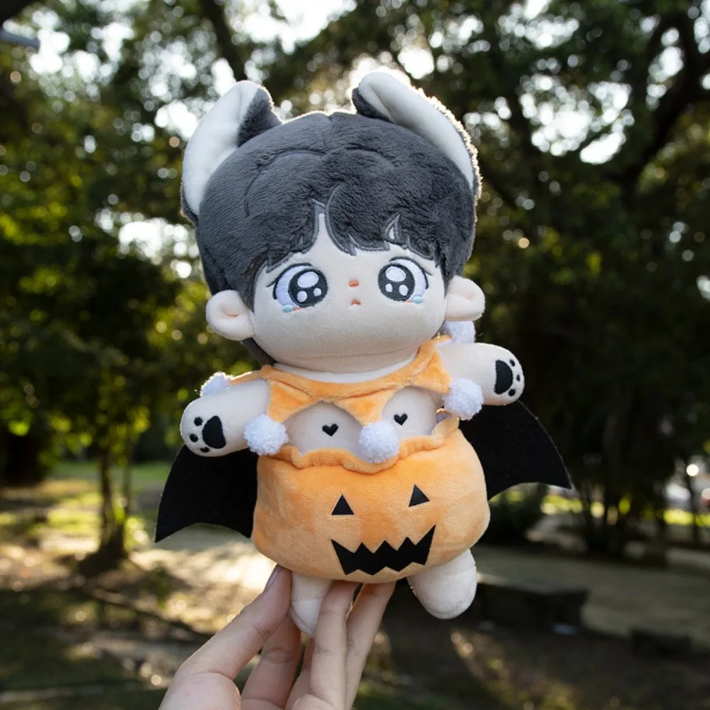 Bat Wings Cotton Doll Halloween Clothes Set Kawaii Fashion Cotton Doll Pumpkin Plush Suit Dress Up Cute Plush Dolls Clothes