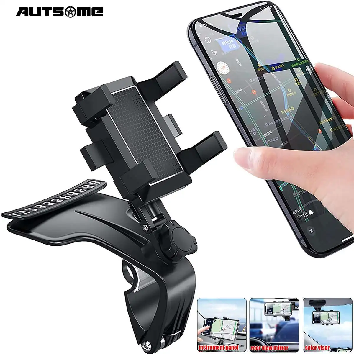 Car Multifunctional Mobile Phone Bracket For cars products 1080 Degree GPS Stand Car Phones Holder For Home With Parking Card