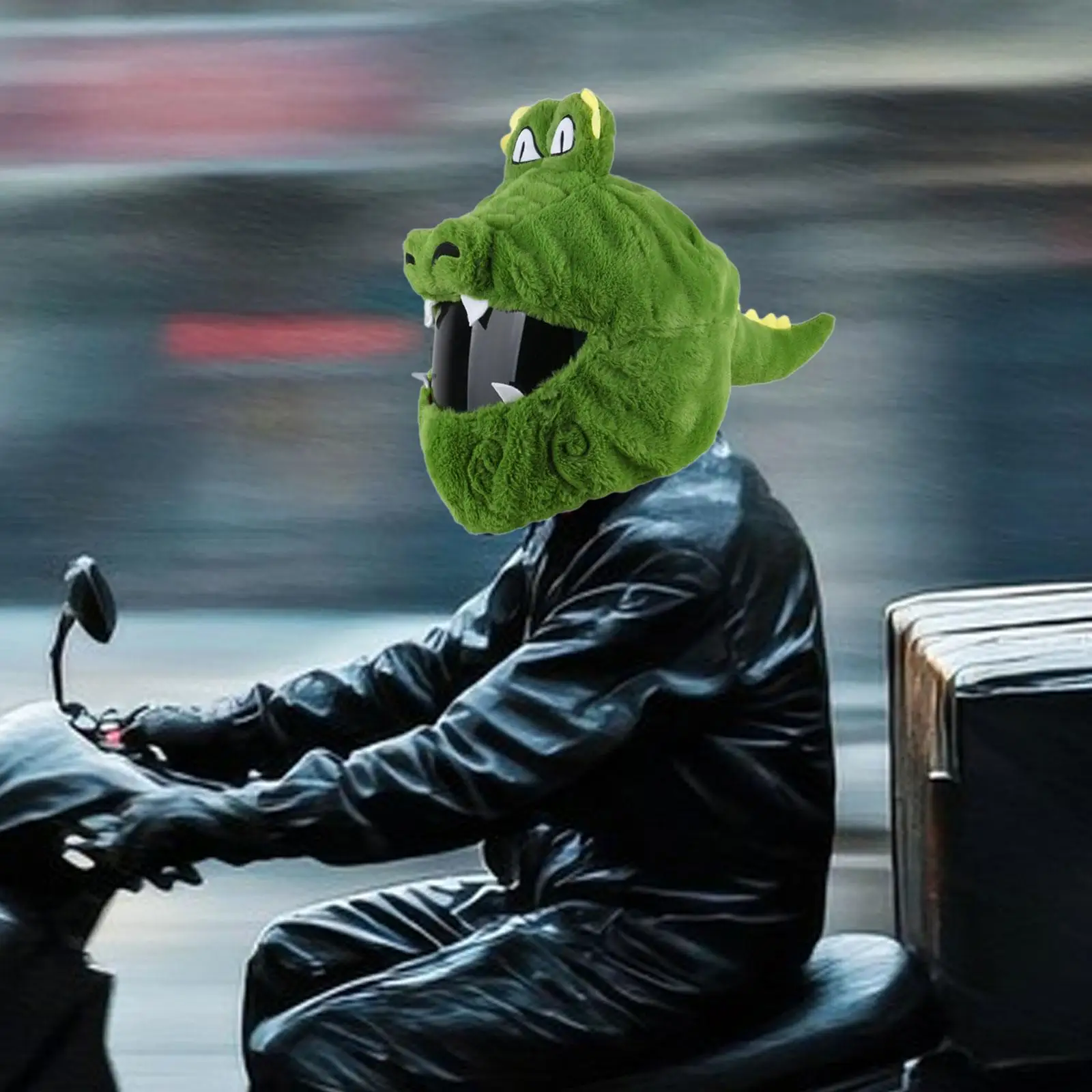 

Motorcycle Helmet Cover Decoration Gifts Plush Eye Catching Helmet Protective Cover