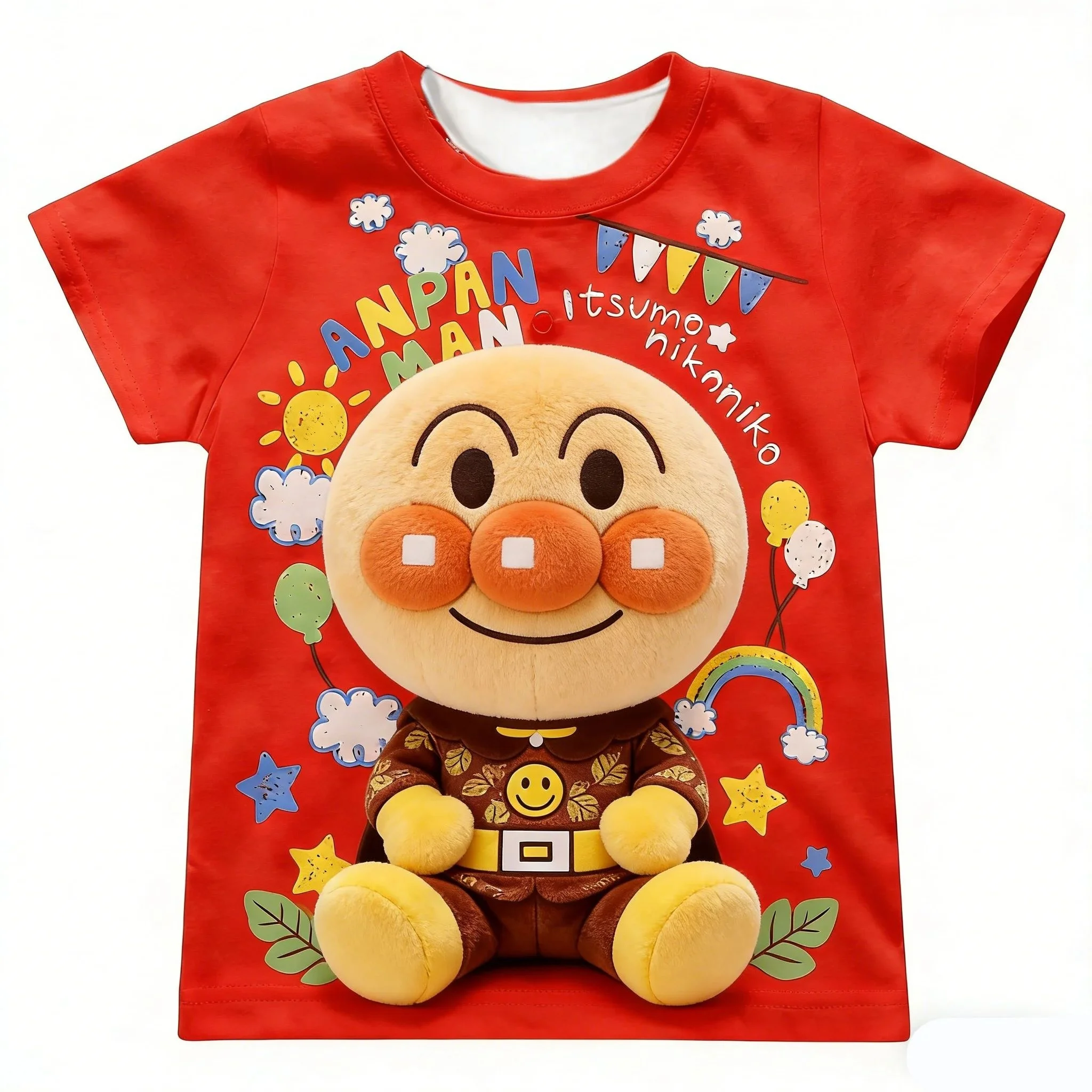 Kinder-Anpanman-Baikinman-Anime-T-Shirt, Herren-T-Shirt, Damen-T-Shirt, Oberteil für Jungen, Kinder, Eltern-Kind-Set, schnelltrocknend, kurzärmelig, Kinder-T-Shirt. – Detail 12