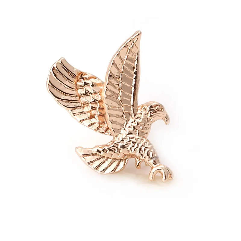 6PCS 11x17MM High Quality Champagne Gold Color Plated Brass Eagle Charms Pendants High Quality Diy Jewelry Accessories