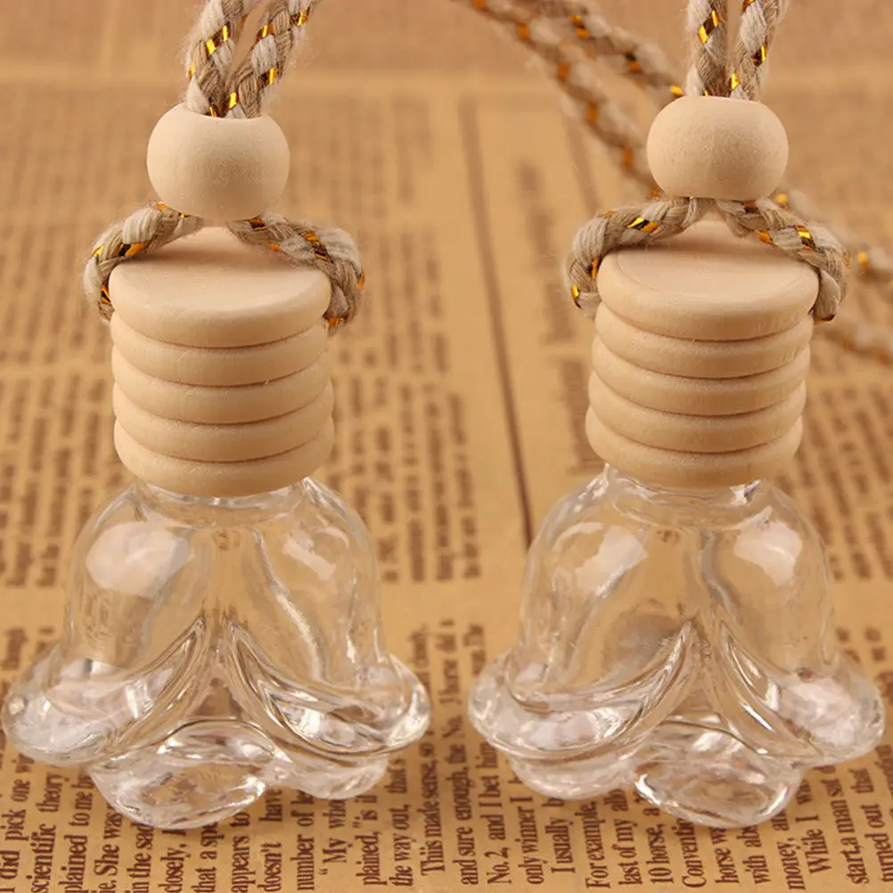 

10Pcs Car Perfume Pendant Glass Bottle Hanging Decor Aromatherapy Freshener Mothers Day Valentine Gift Reduce Fatigue