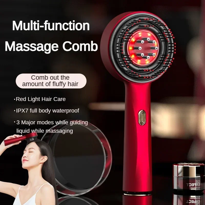 Electric Microcurrent Massage Comb Portable Hair Follicles Comb Scalp Oil Applicator Head Massager Hair Growth Anti Loss Care