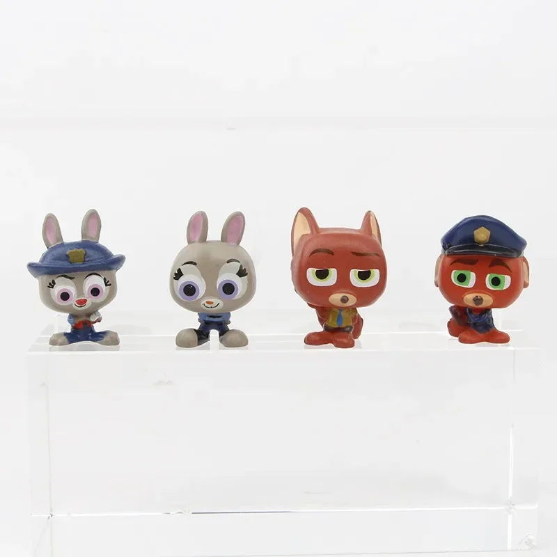 4-5cm Zootopia 2 Handmade Q Version Dolls, 2nd Gen Cake Topper Ornaments, Urban Style Model Special Offer Desktop Ornament Model