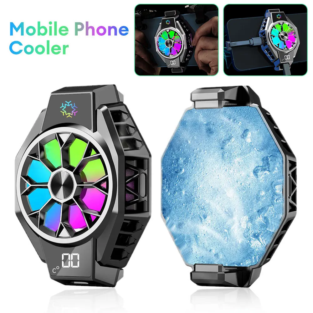 

X9 Back clip live phone Mobile Phone Cooler Cooling Fan Radiator For PUBG Phone Cooler System Cool Heat Sink For Cellphones