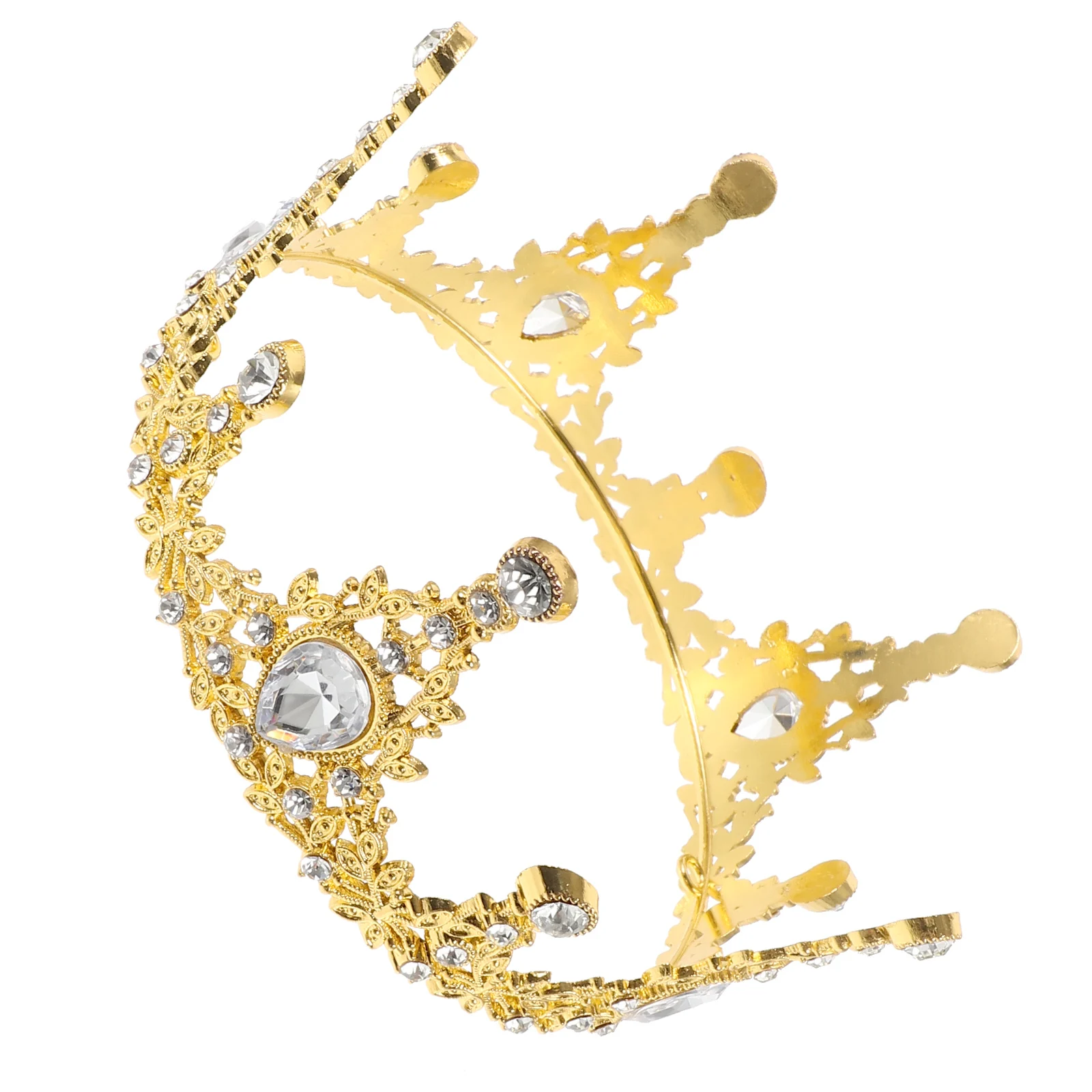 

Crown Topper Golden Crown Decoration Rhinestone Birthday Wedding Party Cake Decor Accessories Elegant Cake Ornaments
