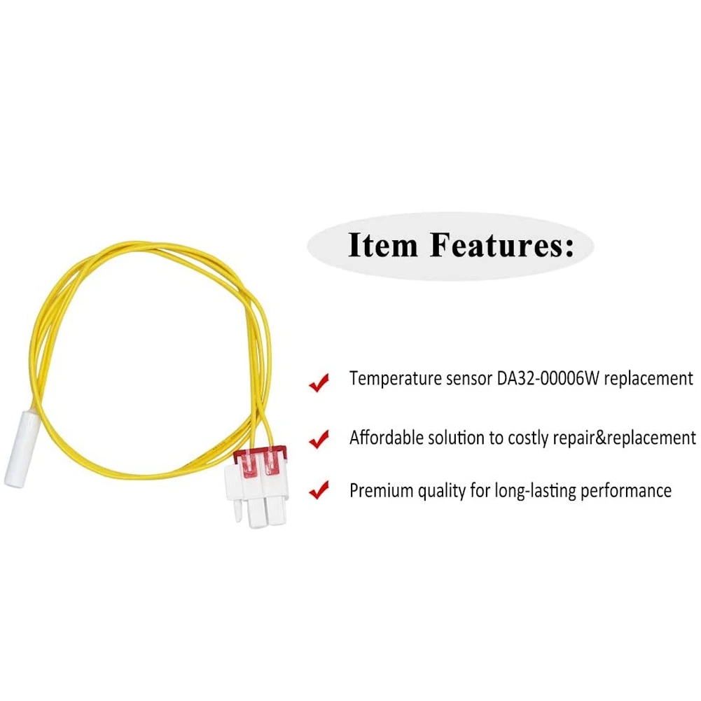 4Pcs DA32-00006W Refrigerator Defrost Temperature Sensor Replacement Thermostat for Samsung AP41336842 DA32-10105R