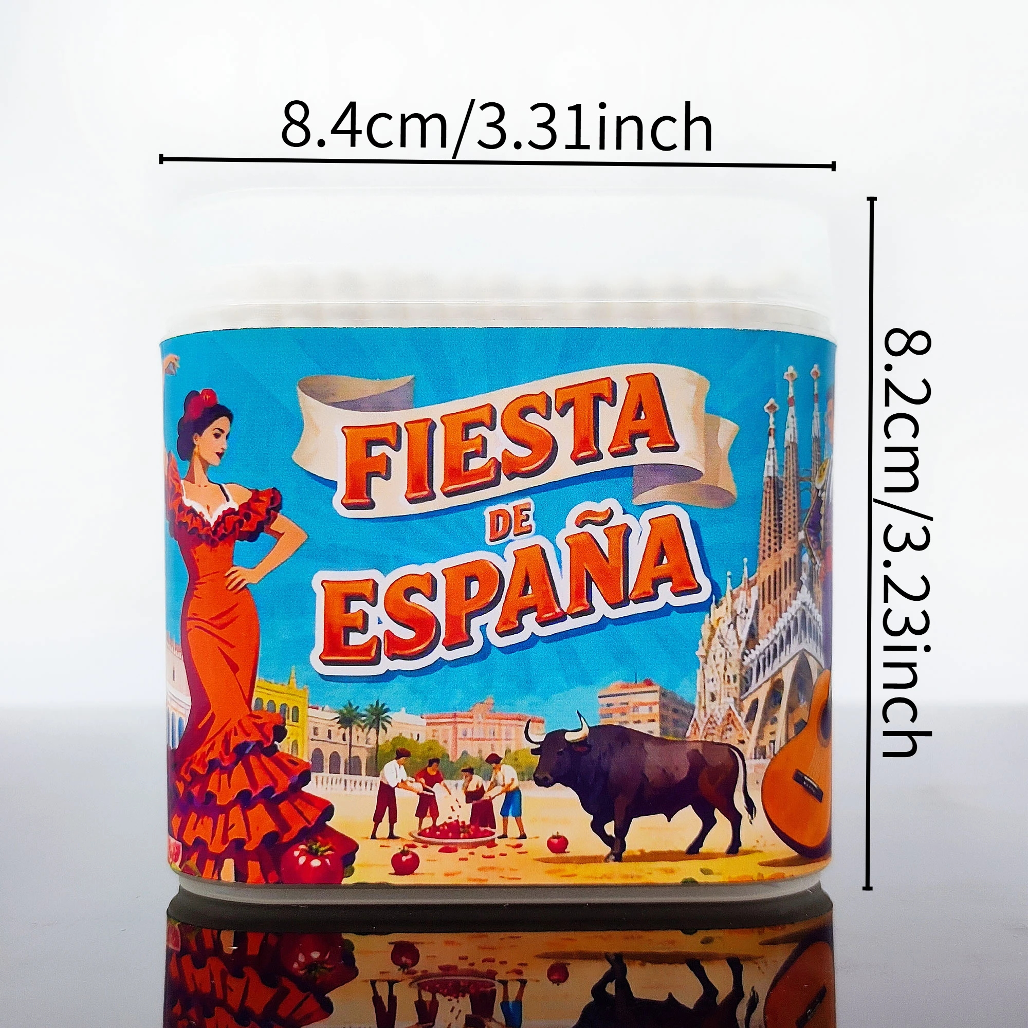 Tampone di cotone rotondo a spirale multifunzionale a doppia testa con decorazione spagnola creativa da 200 pezzi.