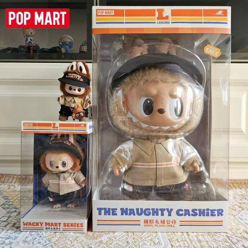 

Genuine POPMART LABUBU THE MONSTERS The Naughty Cashier Vinyl Plush Toy Child Companion Family Favorite Large Dolls