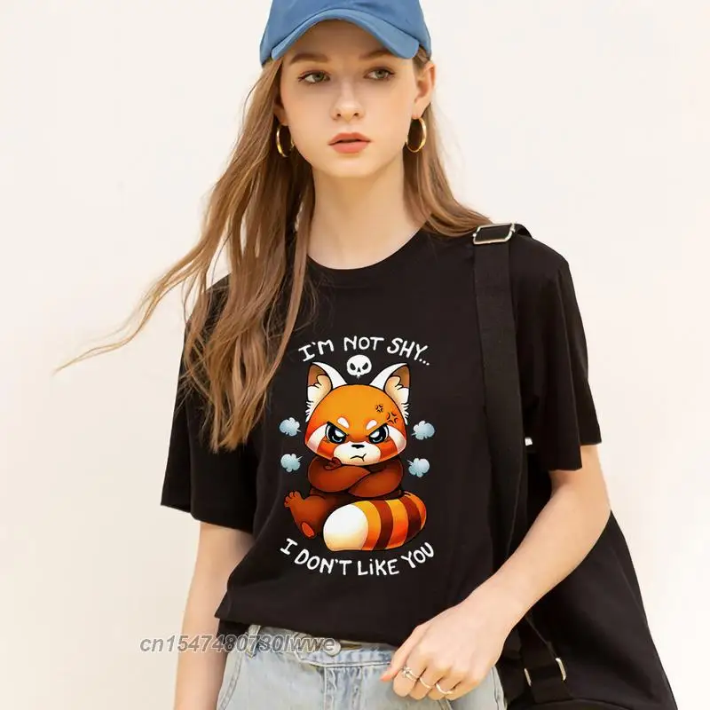 Adorable Angry Fox Cartoon Casual Print Men/Women T Shirt Spring 100% Cotton Streetwear Fashion Soft T Shirts Women's Tshirts