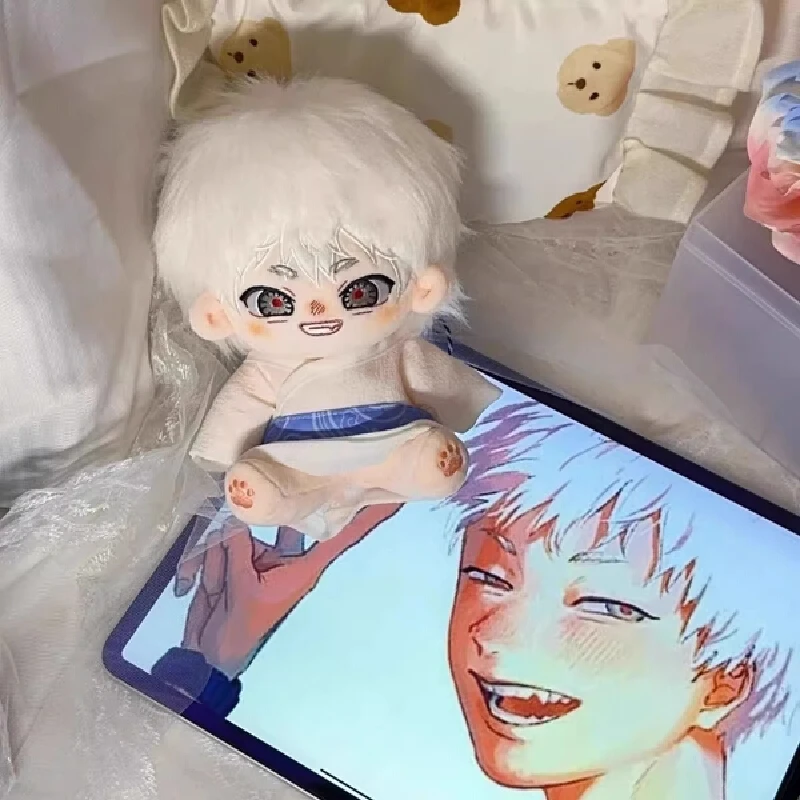 20cm o verão hikaru morreu yoshiki tsujinaka boneca de algodão de pelúcia brinquedos kawaii vestir-se boneca de algodão presente fantoches presentes de natal