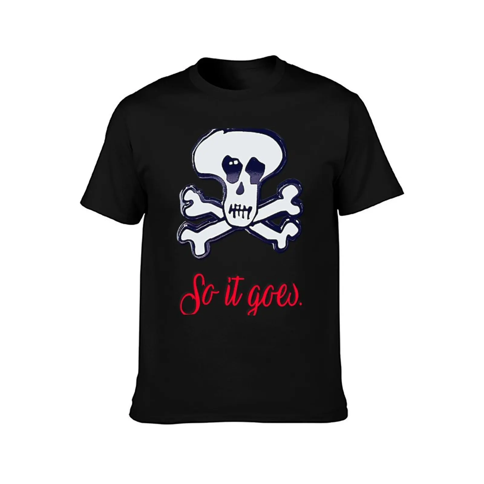 Slaughter-House Five- So It Goes T-Shirt, Summer Casual Cotton Tee, Oversized Streetwear Tops, Vintage Graphic Print