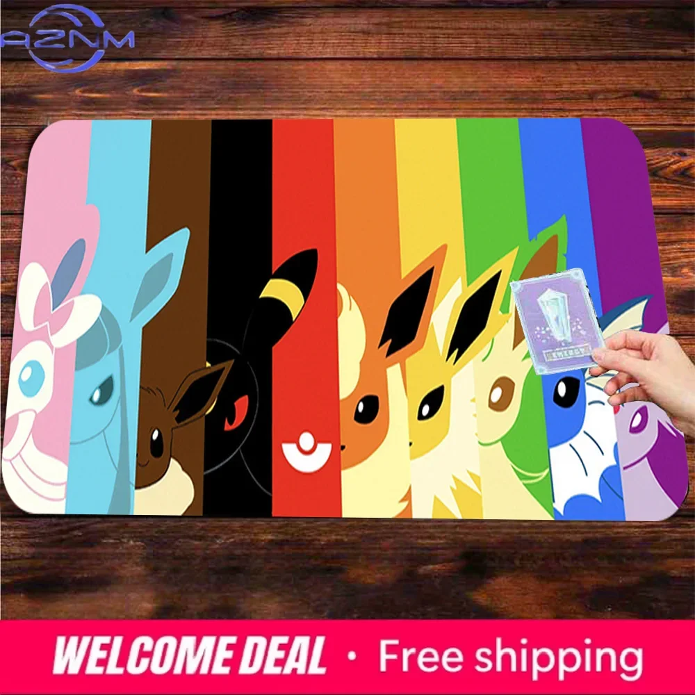 Rainbow Eevee Evolutions Gaming Mouse Pad Non-Slip Desk Mat