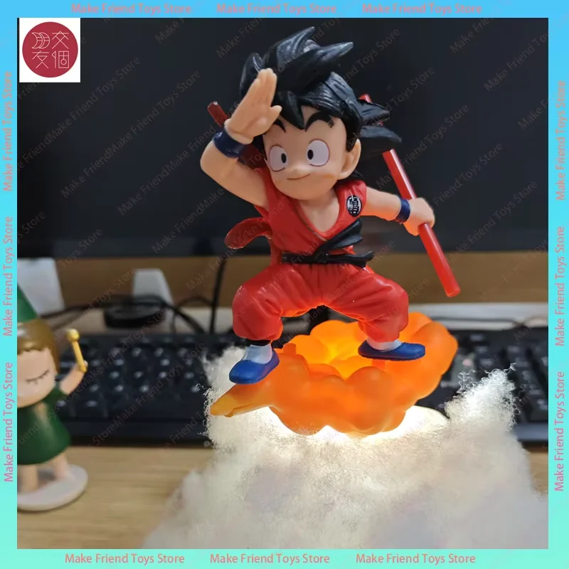 

15cm Maglev Rotating Goku Light Dragon Ball Son Goku Light Lamp Model Kakarotto Kamehameha Wave Magnetic Ornament Anime