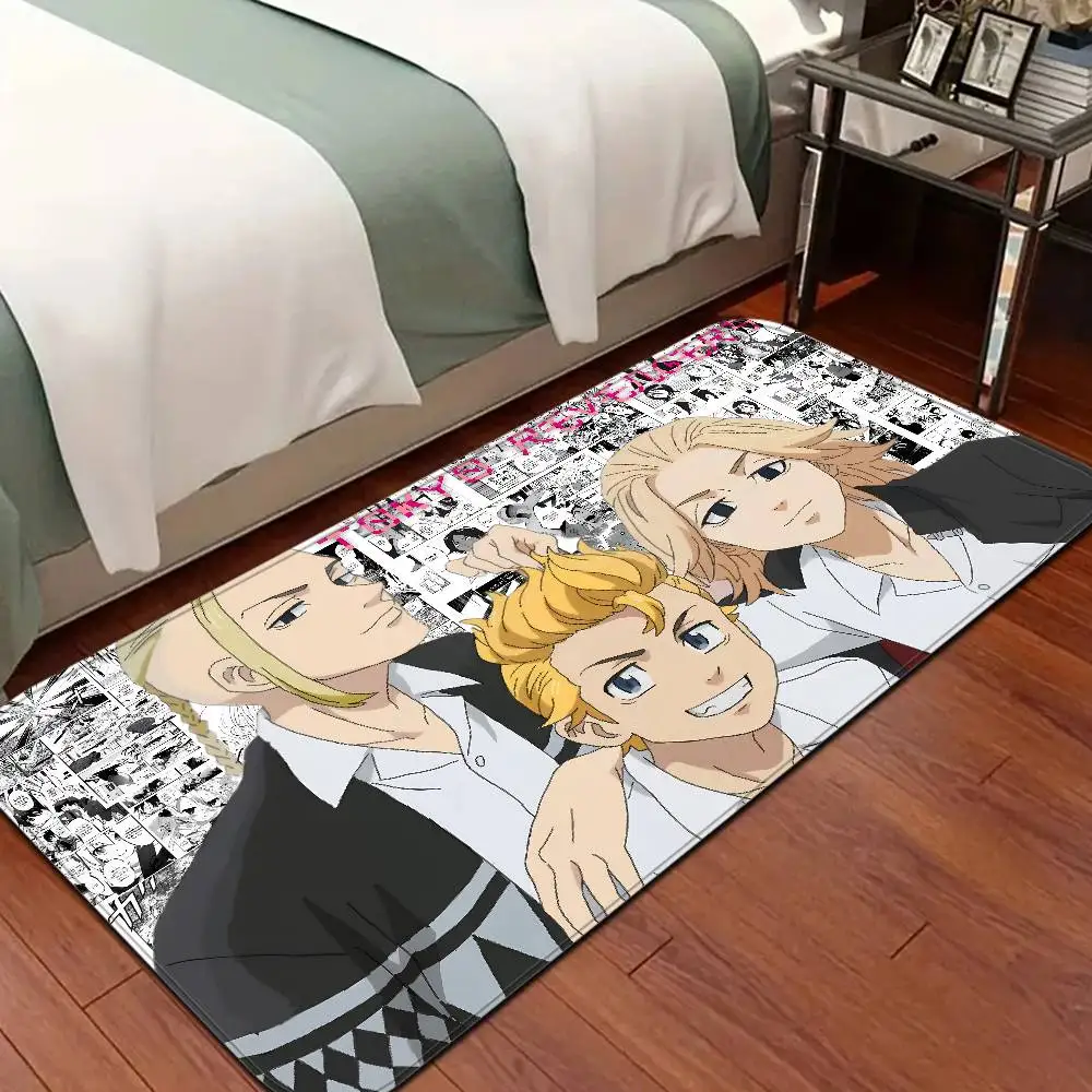 Tokyo Revengers – tapis de porte antidérapant, absorbe l'eau, longue bande, coussin de chambre à coucher, tapis de chevet