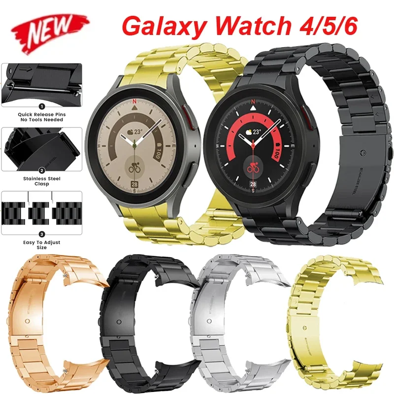 Keine Lücken Edelstahlarmband für Samsung Watch 6/4 Classic 43 mm 47 mm 42 46 mm 5Pro Metallarmband Galaxy Watch 4/5/6/7 44 mm 40 mm