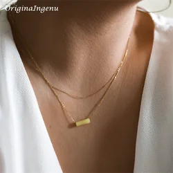 14K Gold Filled Dainty Beaded Gemstone Necklace Layering Necklace Gold Filled Choker Handmade Pendant Tarnish Resistant Necklace