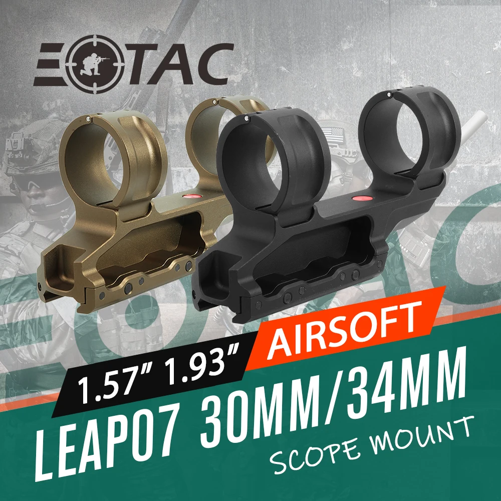 

New Tactical LEAP 30mm/34mm Riflescope Mount 1.54" / 1.93"/1.57" Centerline Height Fit 20mm Picatinny Rail For Airsoft