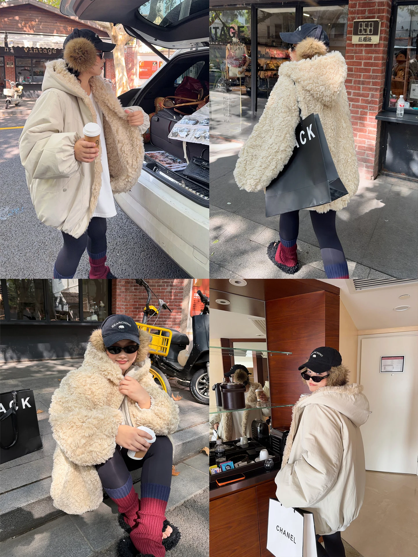 

Утепленная двусторонняя парка с воротником из искусственного меха, на молнии, для длительных поездок, простой стиль, с капюшоном, зимняя, лимитированная серия