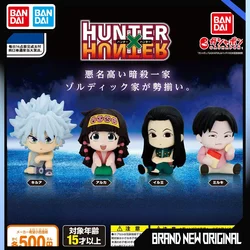 BANDAI HUNTERxHUNTER Action Figures Model Killua Zoldyck Alluka Sitting posture Gashapon Ornament Original toys