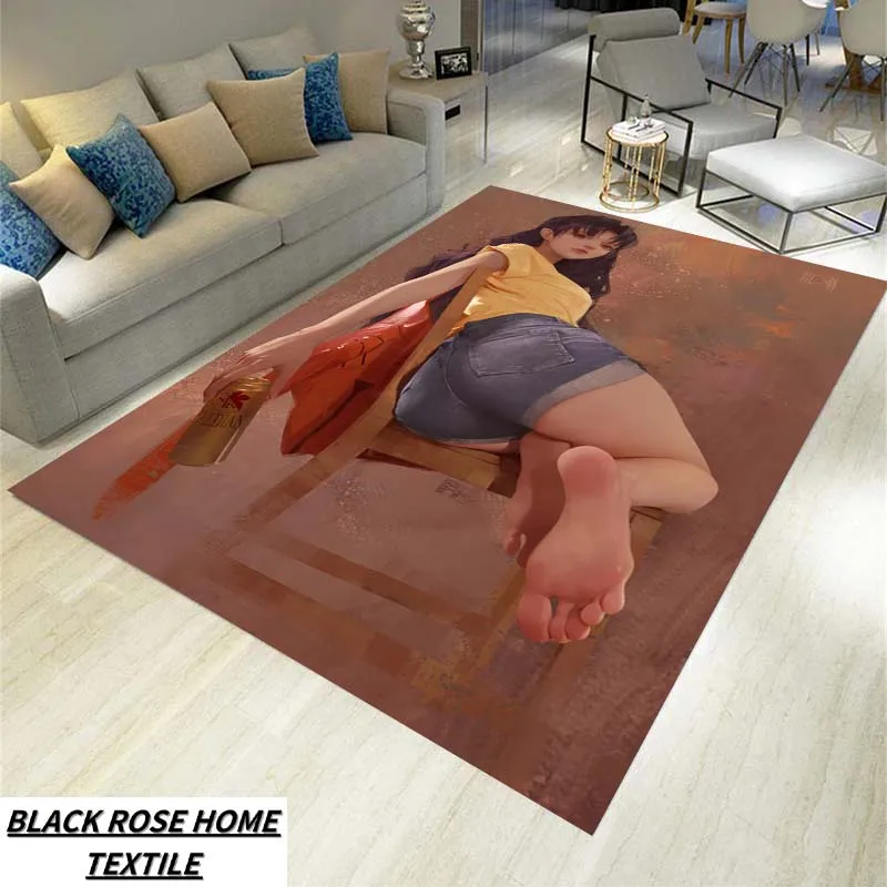 

19 Style Fashionable Painting Sexy Girl Carpet Living Room Modern Decoration Tea Table Floor Mat Anti slip Rug Photography Props