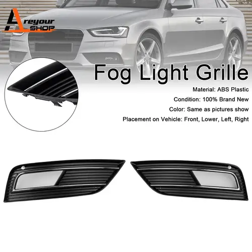 Rejilla de cubierta de luz antiniebla estilo S4 compatible con parachoques estándar Audi A4 B8.5 2013 2014 2015
