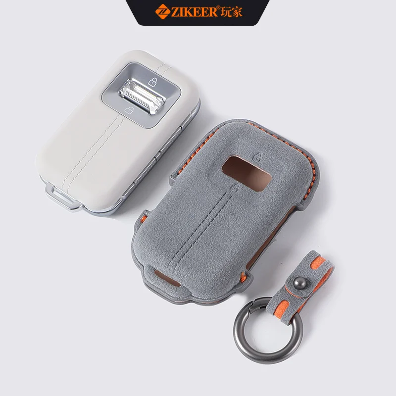 

ZEEKR 8X /9X/ 2026 ZEEKR 001 Bluetooth Key Bag, Alcantara High-Quality Key Bag