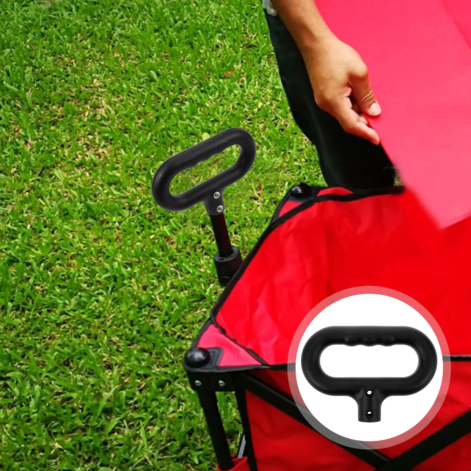 

Folding Wagon Handle Lightweight Portable Camping Shopping Travel Gorilla Cart Replacement Push Pull Garden Car