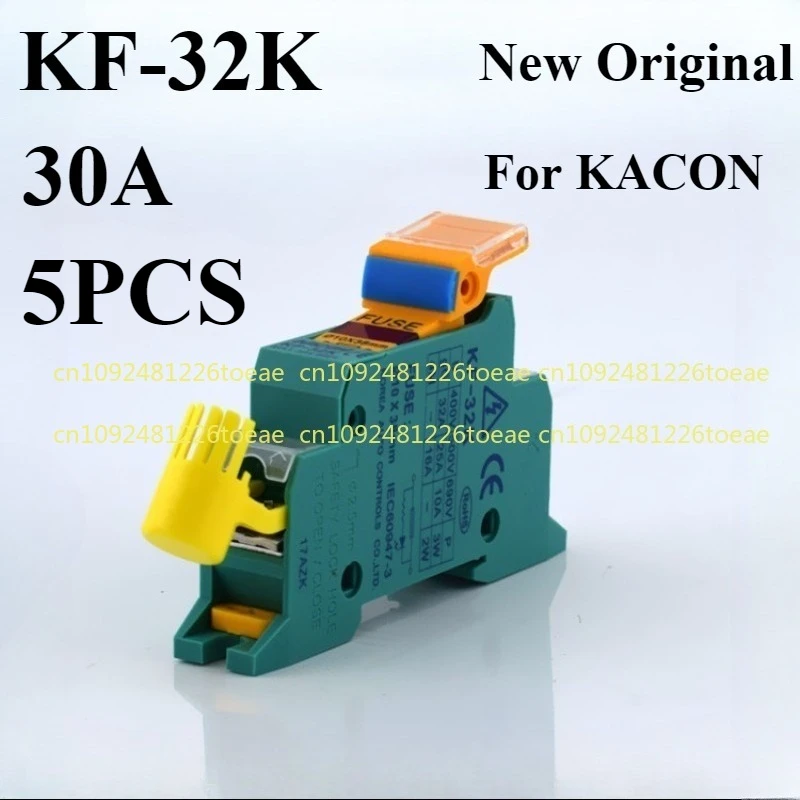 

5PCS KF-32K For KACON Korean imported fuse base rail type circuit breaker environmentally friendly material fuse base